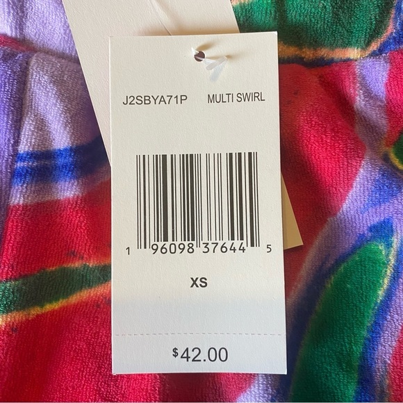 Juicy Couture NWT Terry Cloth Multi Color Swirl Shorts XS - Picture 6 of 8